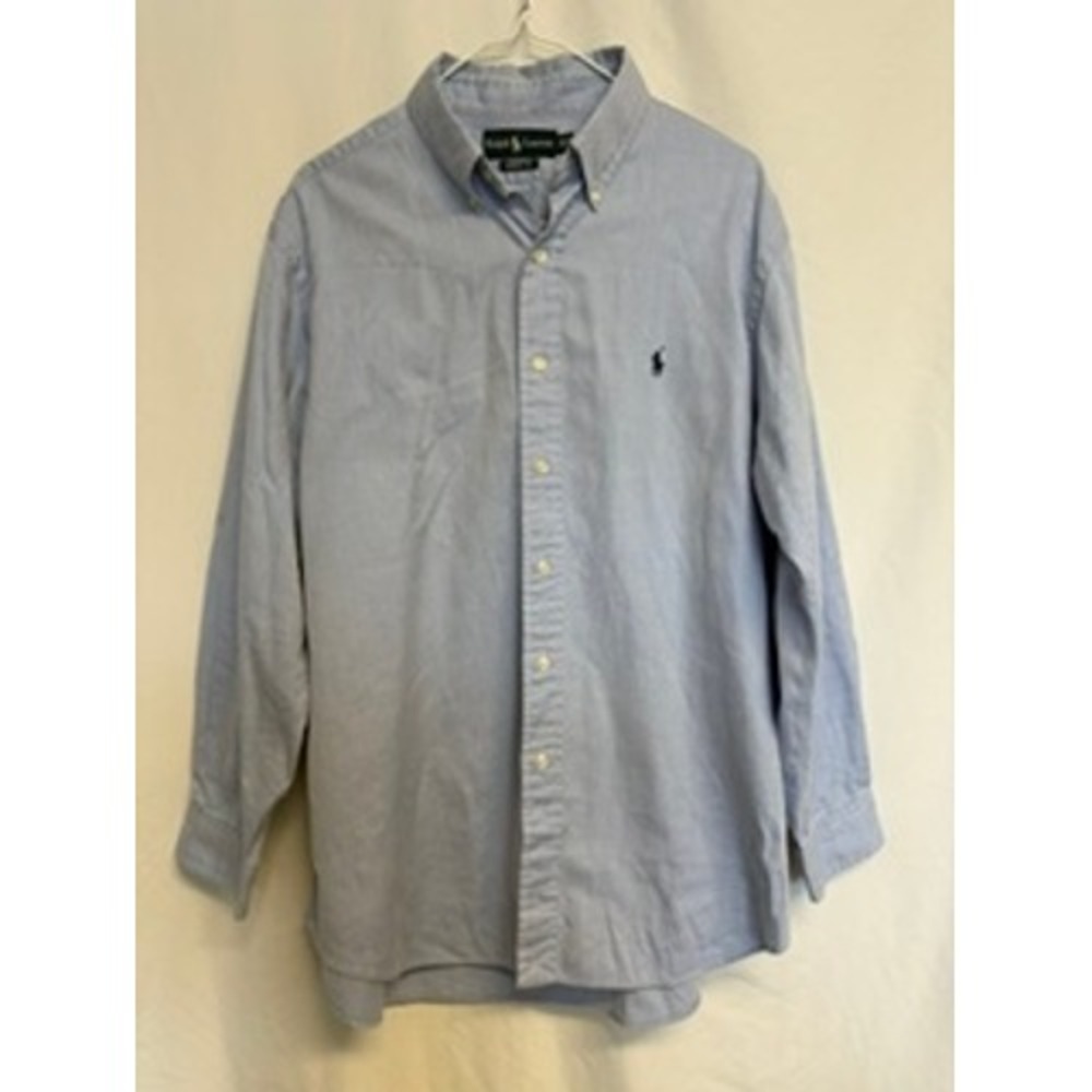 Ralph Lauren Mens Classic Fit Light Blue Oxford Button Down Shirt 16.5 32/33